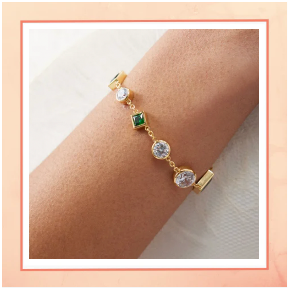 Emerald & Diamond Chain Bracelet