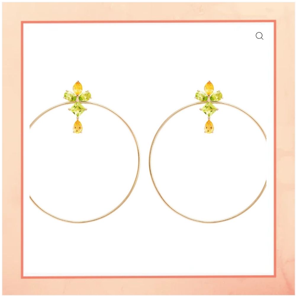 Statement Peridot Hoops