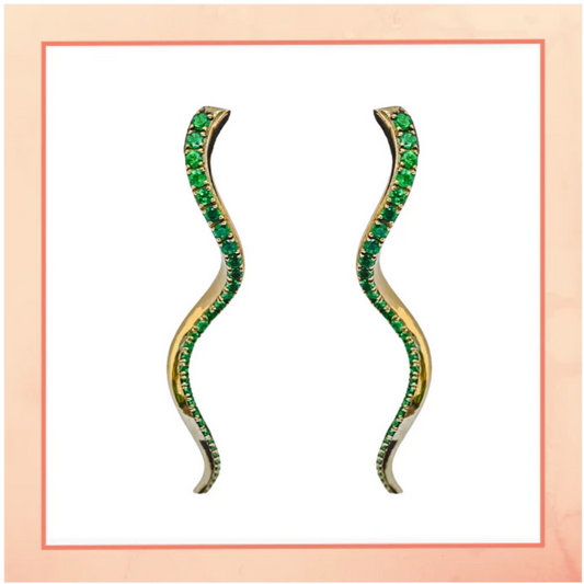 Green Serpentine Earrings