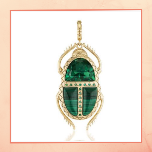 Deep Malachite & Emerald Pendant
