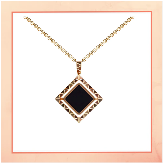 Black Onyx Square Pendant