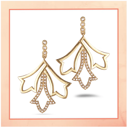 Diamonds on Leaves Earrings