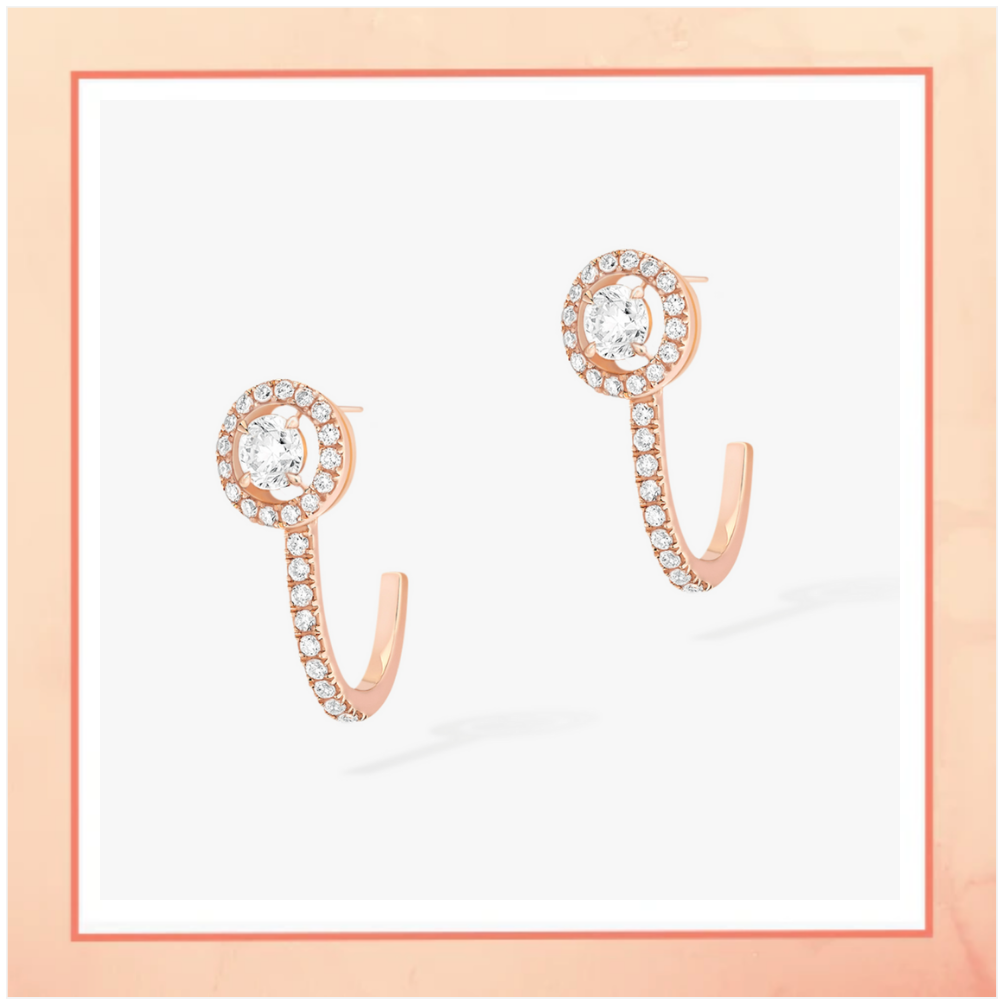 Rose Gold Solitatire Earrings with a Twist