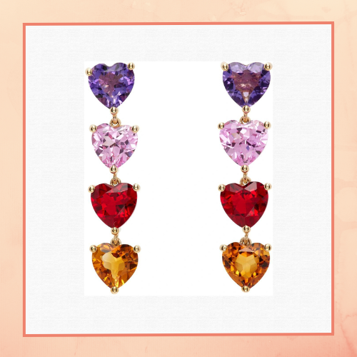 Colorful Heart Earrings