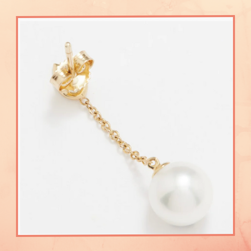 Pearl Diamond Drop Earrings