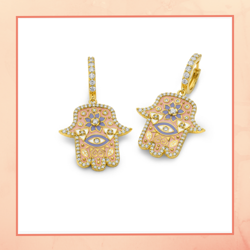 Delicate Hamsa Earrings