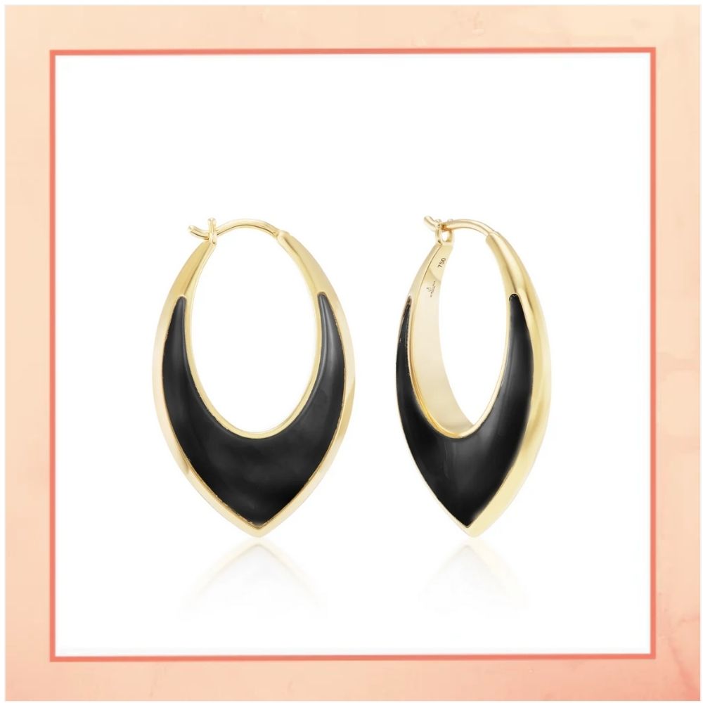 SImple Black Bali Earrings