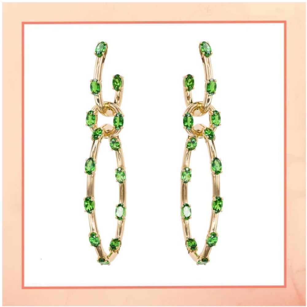 Statement Green Earrings