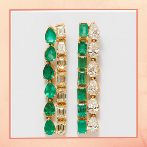 Long Emerald Earrings