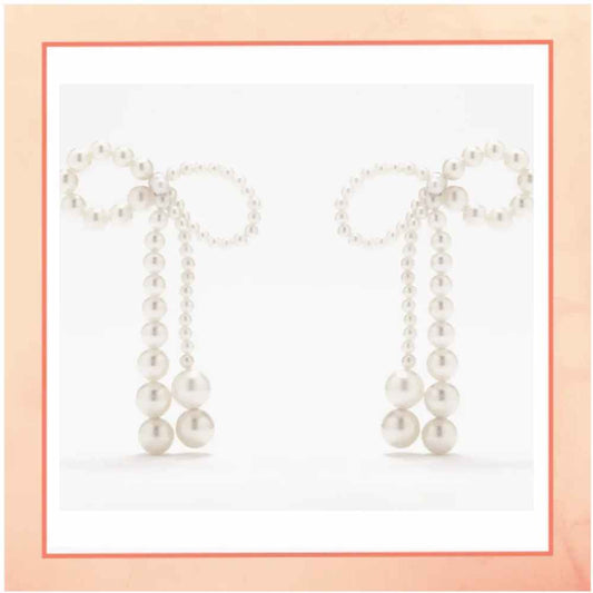 Pearl Bow Earrings