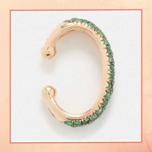 Delicate Green Ear Cuff