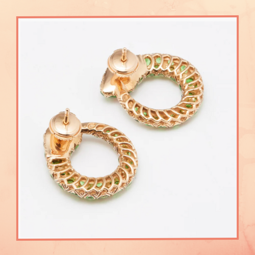 Green Cobra Earrings