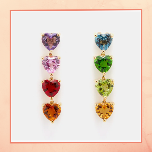 Colorful Heart Earrings