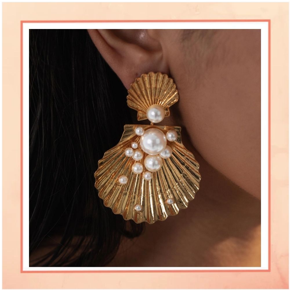 Pearls in a Shell Earrings