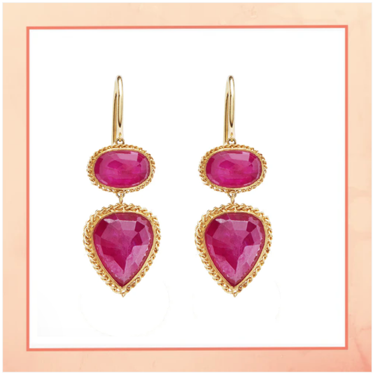 Ruby Drop Earrings