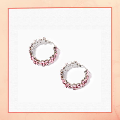 Hoop Pink Earrings