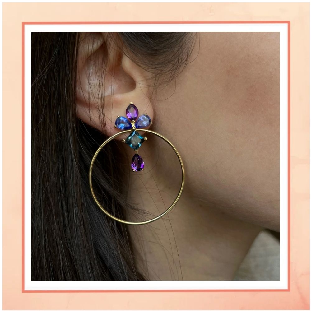 Statement Purple Hoops