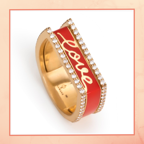 Red Enamel Ring